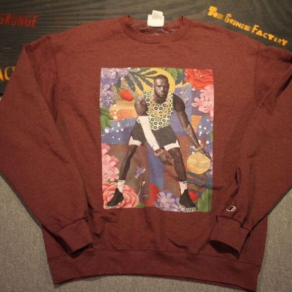 Champion ECO Burgundy Lebron James Sweater - Size Large - Picture 1 of 6